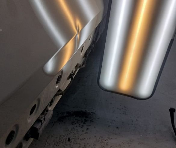 Before and after paintless dent repair Dubai